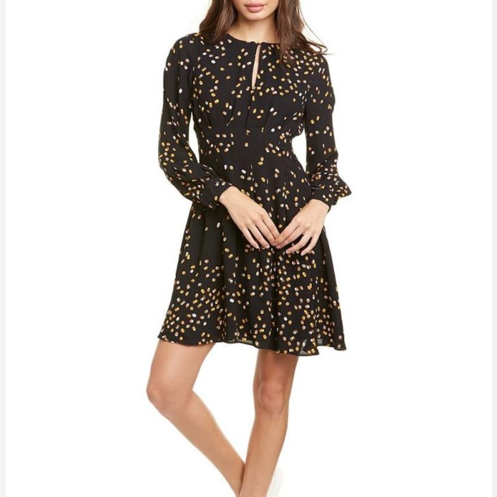 REISS Arabella Spot Printed Mini Dress Size 4